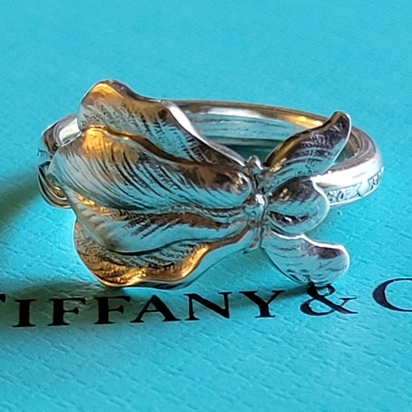 1885 Tiffany & Company IRIS Spoon Ring in Sterling Silver #66 - Picture 7 of 14